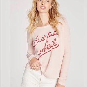 Wildfox Statement Sweatshirt But First Cocktails